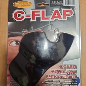 Markwort Batter's C-Flap Face Protector: BLACK: RHB-B BLACK: NEW IN PACKAGE
